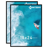 Wyxgiv 18x24 scratch-proof black frame, front view, lightweight yet sturdy construction.