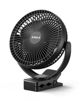Xasla 10000mAh clip-on fan on a desk delivering portable cooling for work