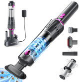 XenonLab handheld vacuum front view showing compact cordless design for home and car use.