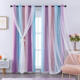 XiDi unicorn stars ombre curtains for a girls room providing a dreamy, darker space for naps