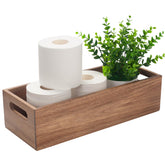 XIMISISE toilet tank basket on tank top for neat, reachable essentials.