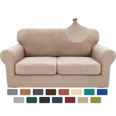 XINEAGE 3-piece loveseat slipcover in khaki fits 55-69 inch sofas tightly