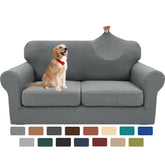 XINEAGE loveseat slipcover set shows full coverage protecting the sofa.