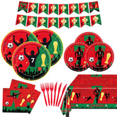 Xminc Ronaldo World Cup plates highlight durable 400gsm material for game-day snacks.