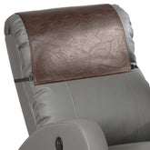 Xmntdo recliner headrest protector in brown guards against spills and stains.