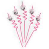 The xo Fetti disco cowgirl pink straw set adds vibrant party vibes for celebrations.