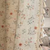 XOGUIBO boho floral curtains softly filter light for a cozy living room.
