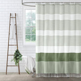 XOGUIBO sage green shower curtain with soft cotton blend for daily use