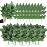 XONOR artificial silk fern leaves in dark green for full, lush displays.