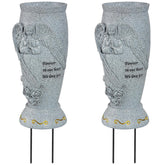 XONOR angel cemetery vase with Forever in our hearts engraving for gravesites.