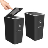 XPIY trash can with press-top lid for easy one-handed use and disposal