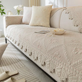 XSlive cotton quilted dog couch cover on a sofa protects from mess and wear