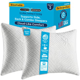 Xtreme Comforts GREENGUARD queen pillow with removable cover for easy cleaning.