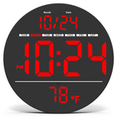 Xuanzit digital wall clock with 8-inch LED display for easy readability from a distance.