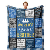 Xufudy brother blanket with warm words for a cozy hug