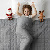 XVCAS weighted blanket with cooling glass beads for hot sleepers.