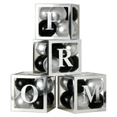 Xvvti PROM box set with four letters for striking prom entrance decor.