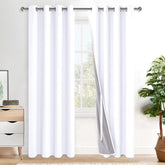 XWZO blackout curtains with tiebacks block light for better sleep in bedrooms.
