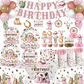 Xynic pink banner for photo-worthy Western cowgirl party
