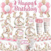 Xynic bunny happy birthday banner enhances party decor and photo moments.