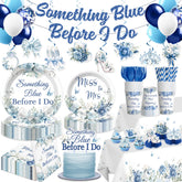 Xynic Something Blue banner enhances bridal shower color theme