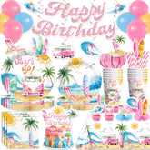 Xynic surf banner decor for a beach birthday party backdrop