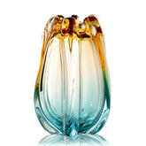 YACSNBF hand blown glass flower vase, elegant centerpiece for living rooms.