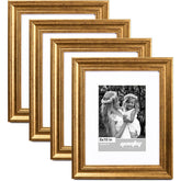 Yaetm 8x10 frame with rustic gold molding for desk or wall display.