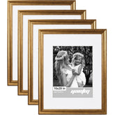Yaetm gold 16x20 frame with 11x14 mat for elegant wall displays.