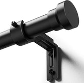 YaFex curtain rod assembly showing versatile length for large windows