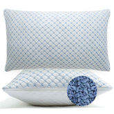 Yagamo cooling bed pillows 2-pack front view shows ergonomic neck support.