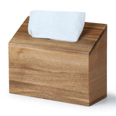 YANGQIHOME Acacia towel box cover fits Kleenex boxes for tidy tissues.