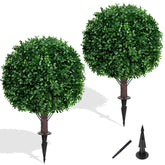 Yangrass topiary ball set 2 assembly with spikes for stable placement.