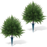 Yangrass artificial cypress topiary ball 23in with spike for easy outdoor planting.