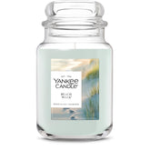 Yankee Candle Beach Walk jar front view with long-lasting fragrance and clean burn.