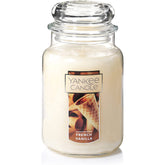 Yankee Candle French Vanilla Classic 22oz jar fills rooms with warm vanilla for entertaining.