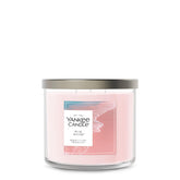 Yankee Candle Pink Sands candle jar emits tropical fragrance
