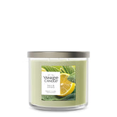 Yankee Candle Sage and Citrus 3-wick jar ready to refresh a living room.