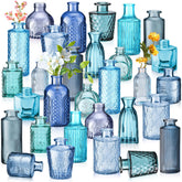 Yaomiao blue series bud vase set for wedding table decor and gifting.