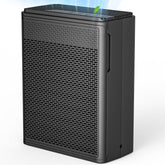 YARIKI P280 front view in black for large rooms, improving air quality.