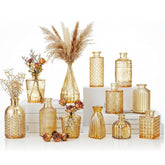 Yasali 12-pcs clear bud vase set, ideal for elegant centerpieces
