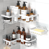 YASONIC corner adhesive shower caddy with L-shaped design for space savings