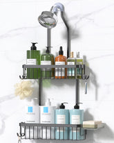 YASONIC shower caddy with 2-tier baskets for organized bathroom essentials.