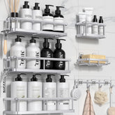 YASONIC shower caddy large capacity keeps bath items organized and accessible.