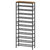 YATINEY 12-tier shoe rack front view shows tall, stable storage for entryways.