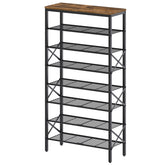 YATINEY 8-tier shoe rack assembled for easy entryway organization.