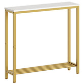 YATINEY narrow console table front view shows slim profile for small rooms