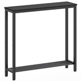 YATINEY narrow console table with two-tier shelves for organized storage