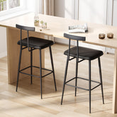 YAUKTAK KBS515B bar stool side view highlighting sturdy frame for daily counter use.