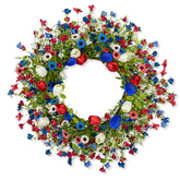 Yawwind patriotic wreath for front door 22in enhances July curb appeal.